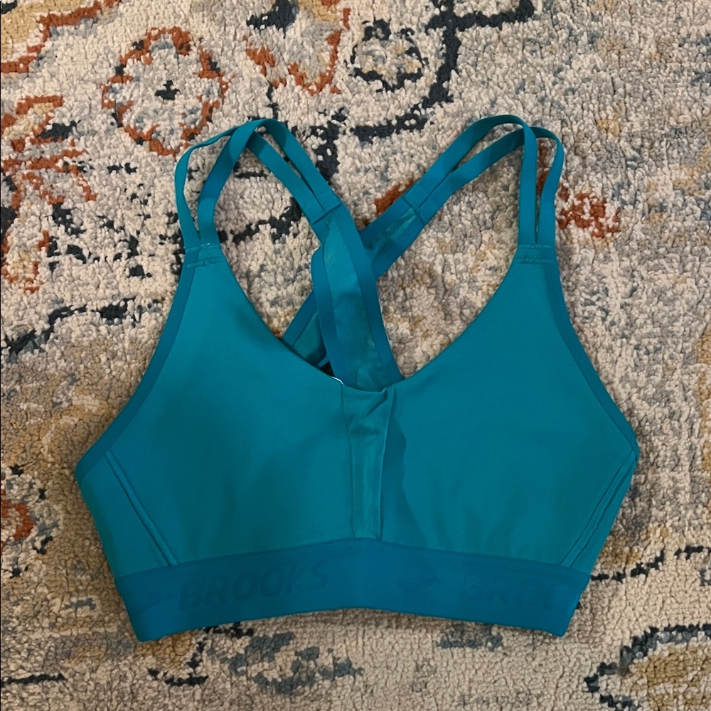 Brooks Women's Teal Cross-Back Performance Sports Bra
